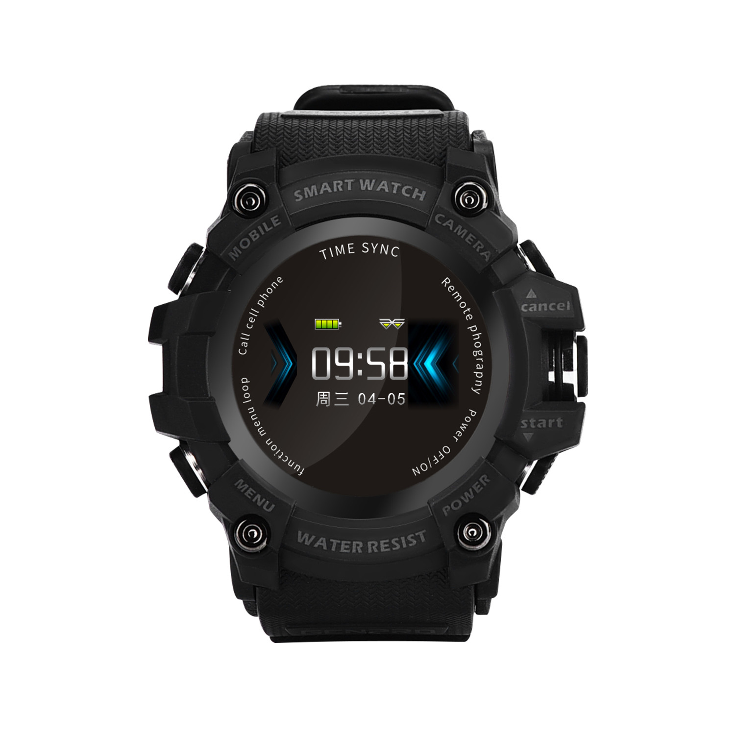 Quality Waterproof Step Counter Calorie NRF52832R Rugged Smartwatch wholesale