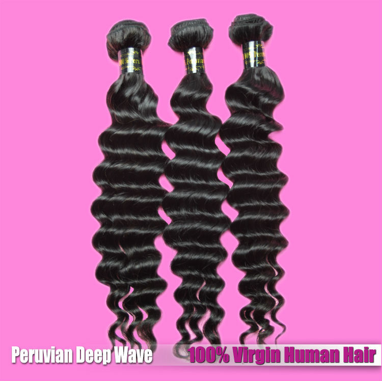 Quality New Store On Sale Peruvian Deep Wave Virgin Hair Unprocessed Tangling Free Human Hair Extension wholesale
