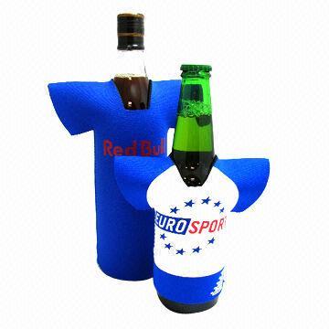 Quality Neoprene Wine Beer Bottle Stubby Holder/Can or Bottle Cooler in T-Shirt Shape  wholesale