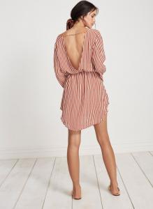 Quality Summer Wholesale Design Striped Long Sleeve Casual Woman Dress wholesale