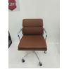 Buy cheap Luxury Medium Back Soft Pad Genuine Leather Swivel Chair / Leather Office Chair from wholesalers
