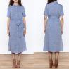 Buy cheap Women Casual Button Down Solid Midi Linen Dresses ladies from wholesalers
