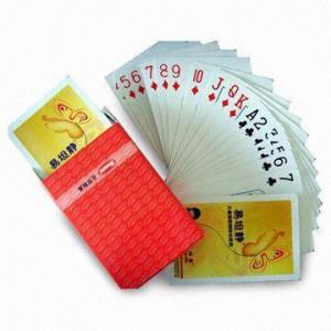 Quality Customized and Advertising Playing Cards/Pokers, Available in Various Shapes and Printing Designs wholesale