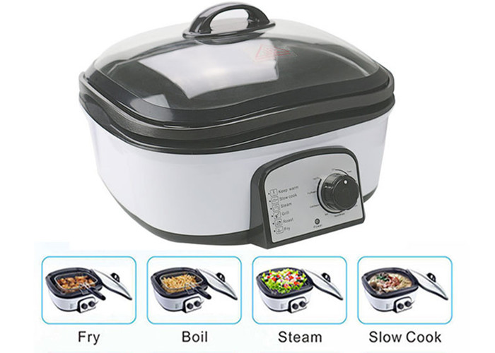 Quality Slow Small Electric Multi Cooker Glass Cover With Stainless Steel Steamer Rack wholesale