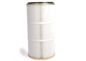 Quality Cylindrical Type Dust Filter Cartridge , 1μm Porosity Pleated Filter Cartridge wholesale
