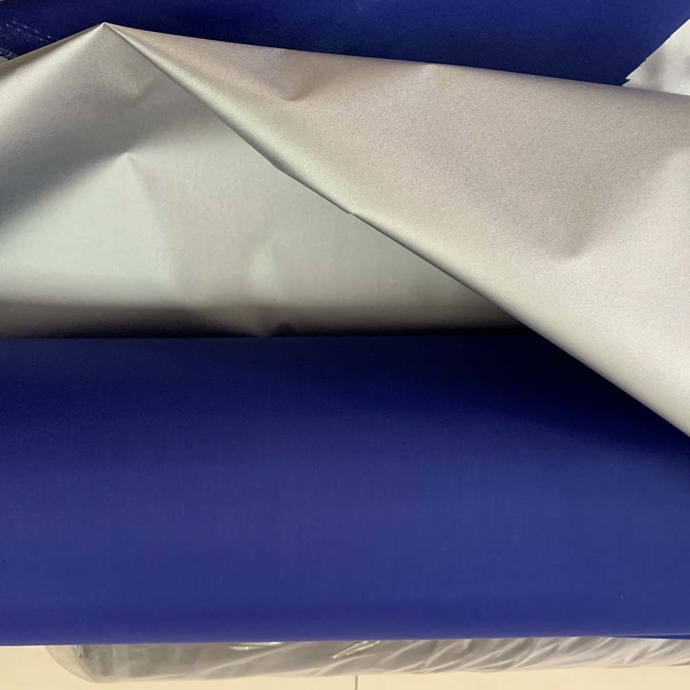 Quality 60'' Packaging Raw Material , 280G Silver Coating Nylon Polyester Fabric wholesale