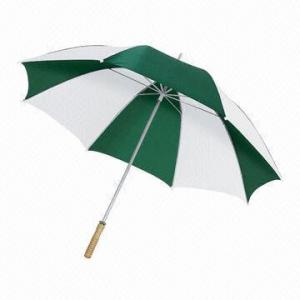 Quality Metal Frame Straight Umbrella with Rubber or Wooden Handle, Available by Manual and Automatic Open  wholesale