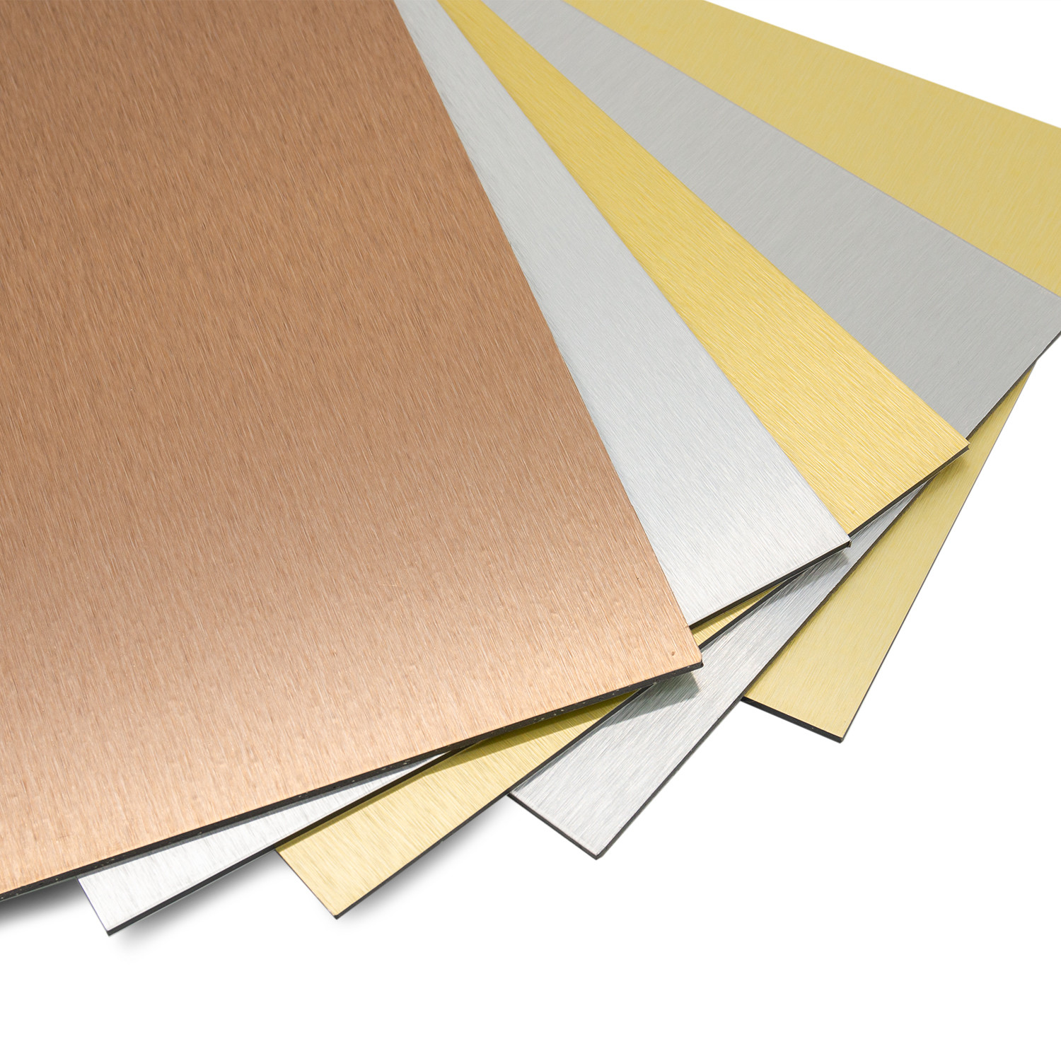 Quality Silver Gold Brushed Aluminum Composite Panel Ultraviolet Resistance wholesale