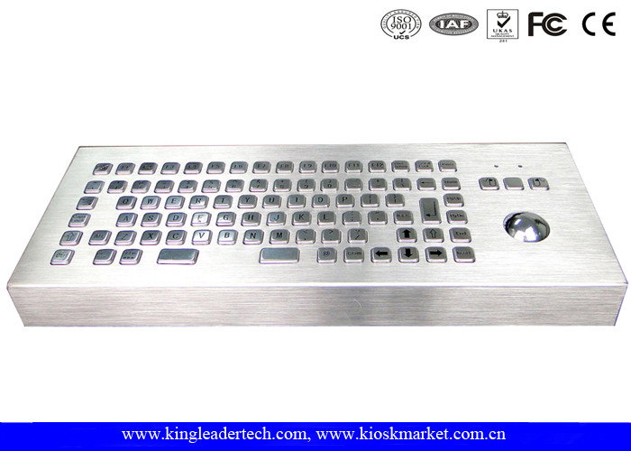 Quality 86 Keys Dust-proof Metal Industrial Computer Desktop Keyboard With Trackball wholesale
