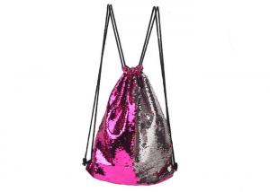 Quality Hot Sale Rose Red and Silver Reversible Sequins Backpack Bag wholesale