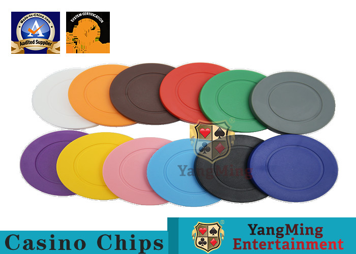 Quality Lightweight ABS Hotstamping Logo Dice Poker Chip / Colorful Roulette Poker Chips wholesale