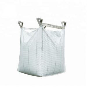 Quality Full Open Top Industrial Bulk Bags , White Flat Bottom FIBC Jumbo Bags wholesale