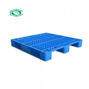 Quality Virgin HDPE Steel Reinforced Plastic Pallets Grid Surface 3 Longitudinal Legs wholesale