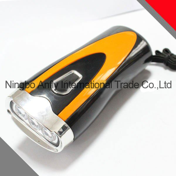 Quality Anfly portable rechargeable emergency dynamo led flashlighting dynamo led flashlight with CE and ROHs wholesale