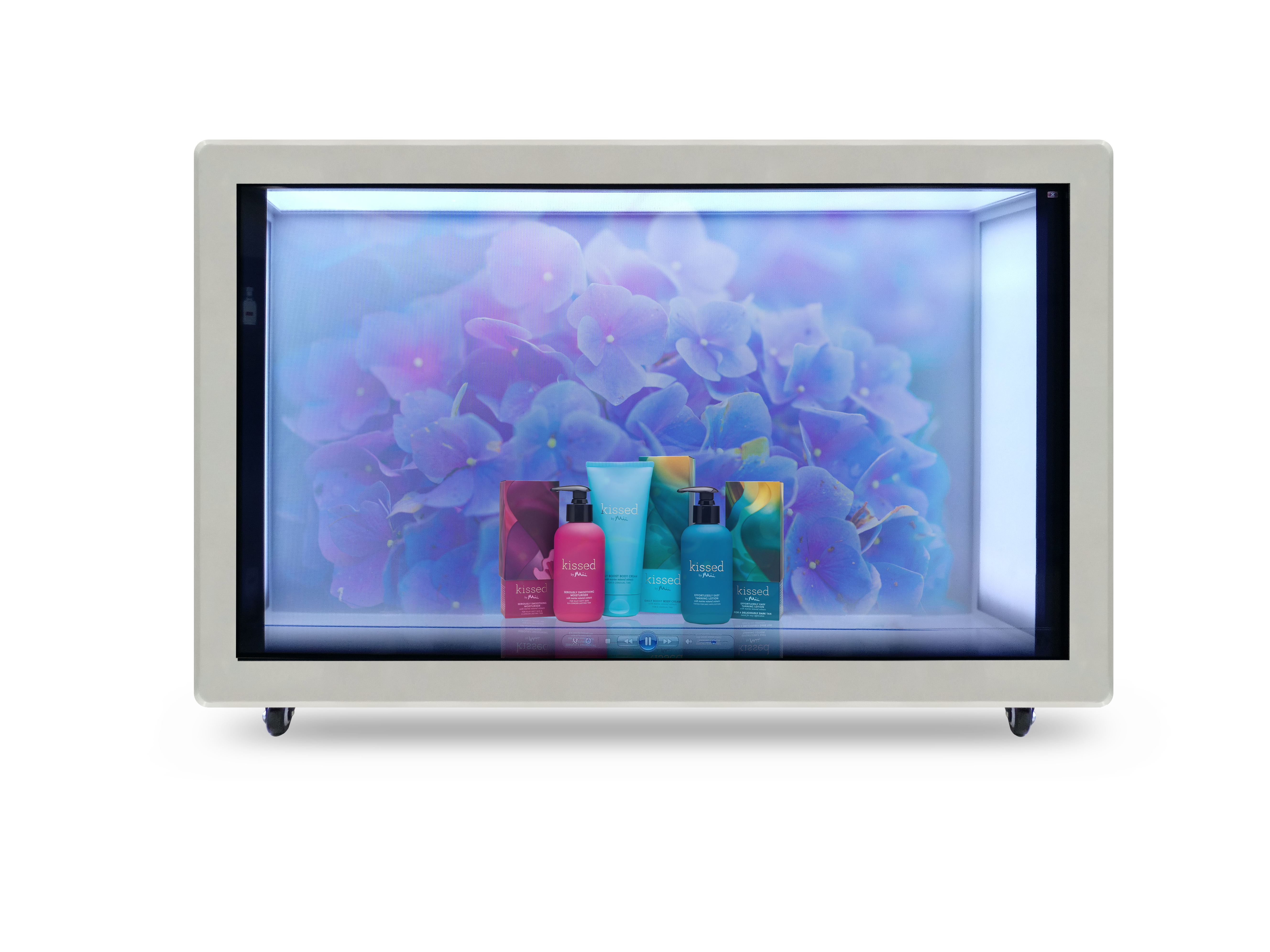 Quality 55in 400nits Transparent LCD Advertising Player 200W wholesale
