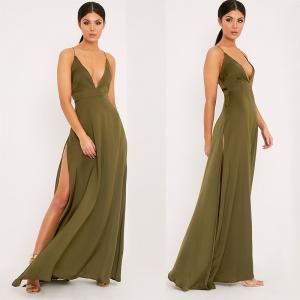 Quality New arrival khaki sexy women chic party dress wholesale