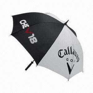 Quality Fiberglass Straight Umbrella with Rubber or Wooden Handle, Available by Manual and Automatic Open wholesale