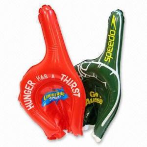 Quality Inflatable Cheering Stick in Hand Shape, with Gloves Function wholesale