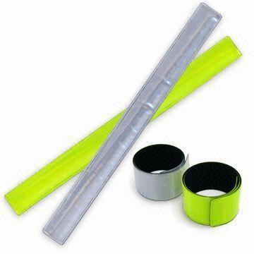 Quality Reflective Slap Wrap/Promotional Snap Band/Reflective Slap Bracelet with Steel Plate, Easy to Wear wholesale