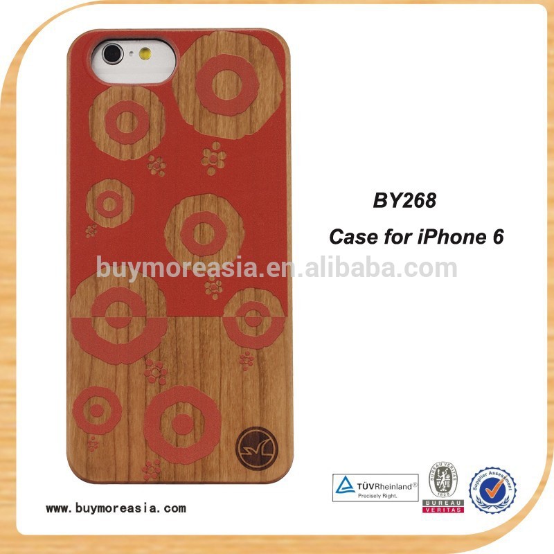 Quality Customized for Wood iPhone 6 6S Case Paint Unique Pattern OEM Laser LOGO for Apple iPhone 6s Cover wholesale
