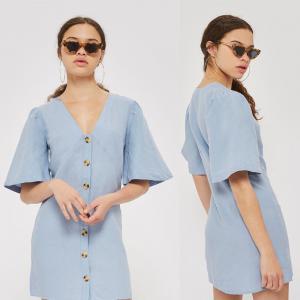 Quality High Quality Wholesale Breathable Soft Loose Casual Shirt Dress Cotton wholesale