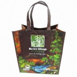 Quality Promotional Recycled RPET Woven Shopping Bag with Glossy or Matte Lamination  wholesale