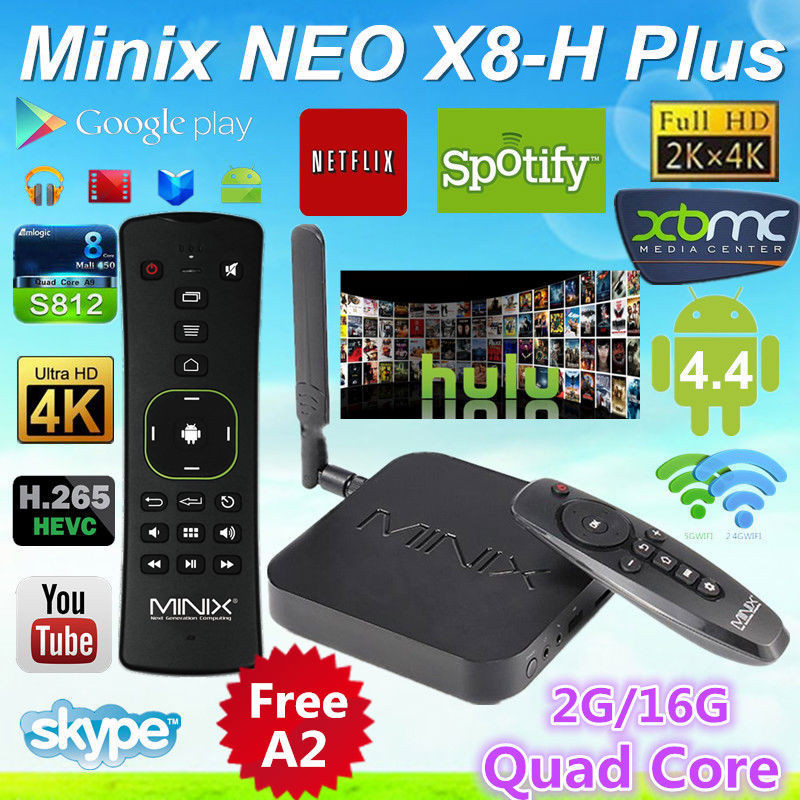 Quality MINIX NEO X8-H Plus Android TV Box Amlogic S812 Quad Core 2.0GHz 2G/16G With A2 Lite wholesale