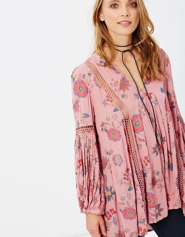Quality Boho Style Women Floral Printed Blouse wholesale