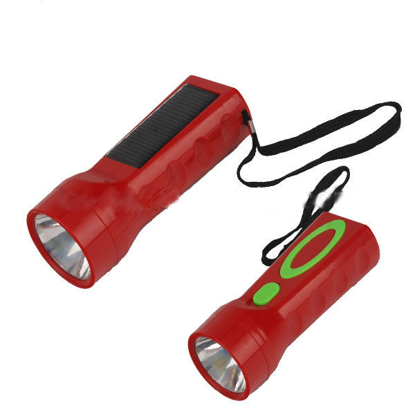 Quality Anfly 1 super bright LED rechargeable solar powered emergency flashlight wholesale