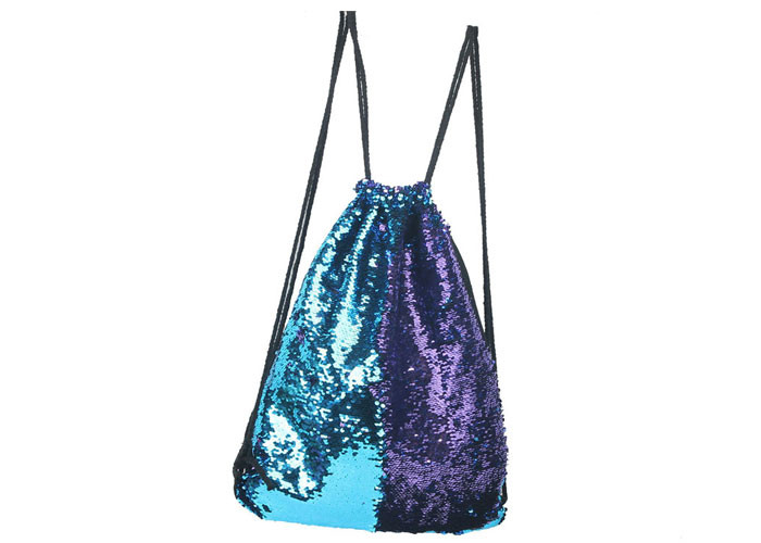 Quality 2018 New Combine Purple and  Blue Reversible Sequins Backpack Bag for Traveling Nessary wholesale