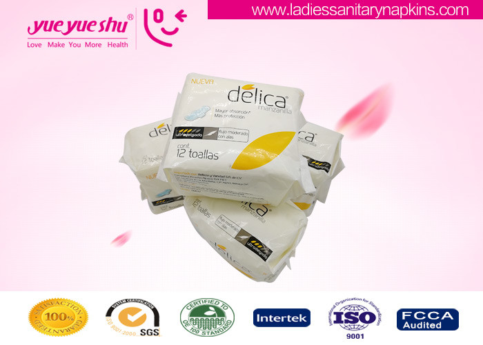 Quality Super Absorbency Organic Cotton Sanitary Napkin 240mm Day Use With Negative Ion wholesale