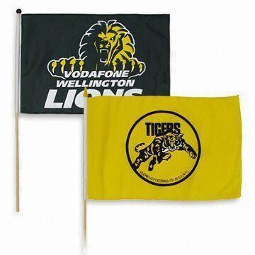 Quality Advertising/National Hand Wave Flag Banner with Plastic or Wooden Flag Pole wholesale