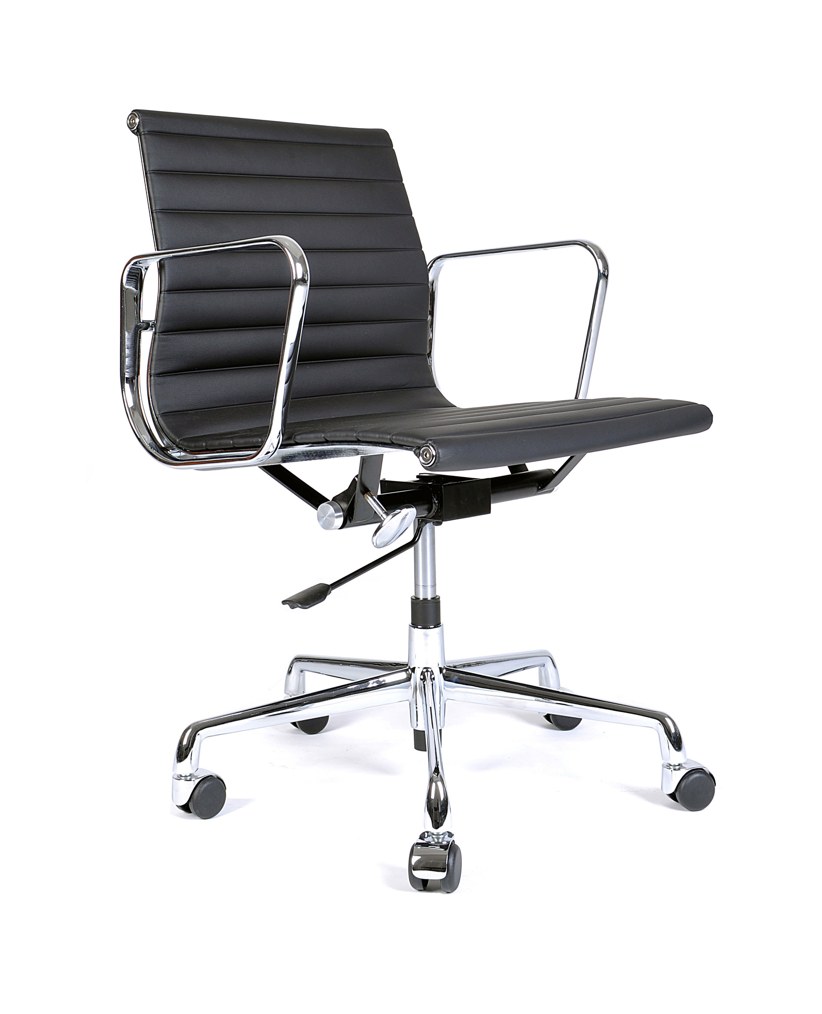 Quality Adjustable Luxury Ribbed Office Chair , Swivel Leather Office Chair Width 58cm wholesale