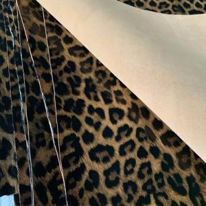 Quality ODM Shoes Decoration Accessories , Microfiber Tiger Woven Leather Fabric wholesale