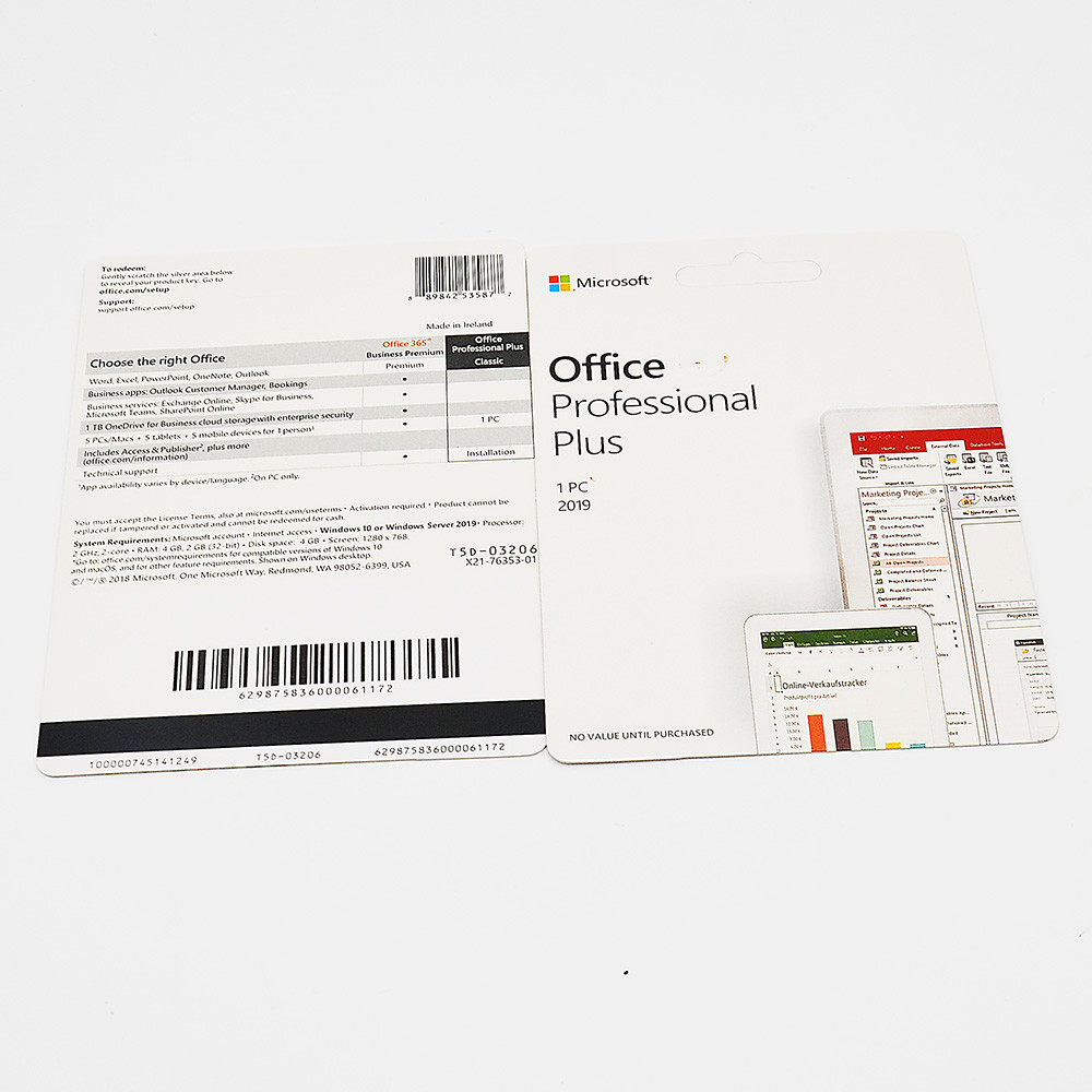 Quality Operating System Microsoft Office Pro Plus Card 1PC wholesale