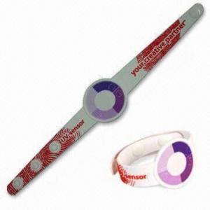 Quality UV Indicator Sensor Watch/UV Tester Bracelet/UV Checker Wristband, Made of Silicone wholesale