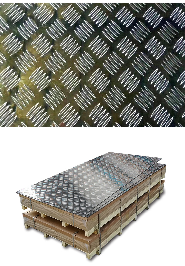 Quality 5bars Decking Boat Aluminum Diamond Plates 3003 Alloy 4mm For Shipping wholesale