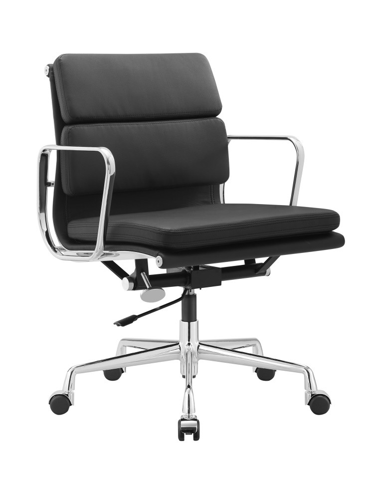Quality Luxury Low Back Soft Pad Office Chair / Genuine Leather Functional Swivel Chair wholesale