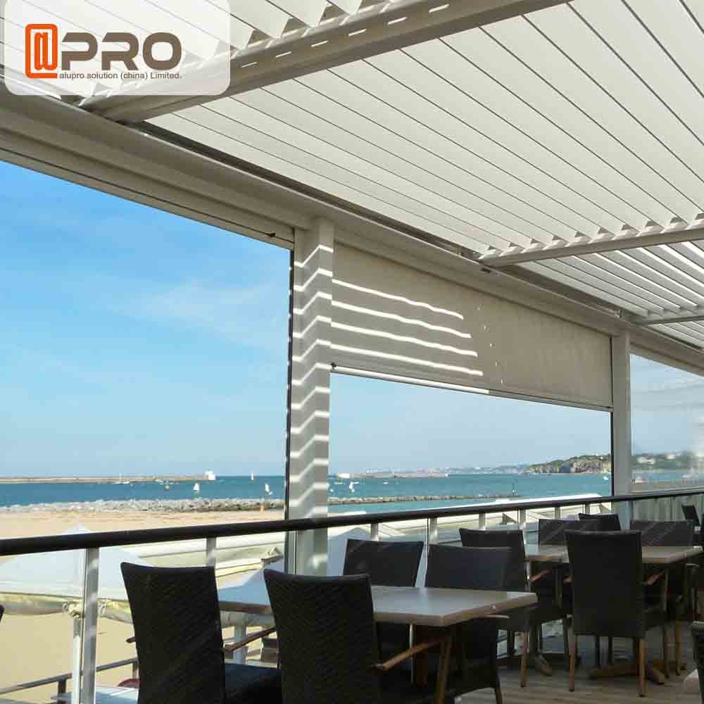 Quality Long Life Span Modern Aluminum Pergola With Electric Motor System wholesale