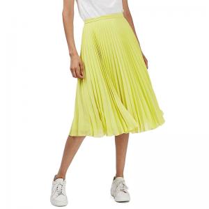 Quality women clothing midi skirt long chiffon pleated maxi skirt wholesale