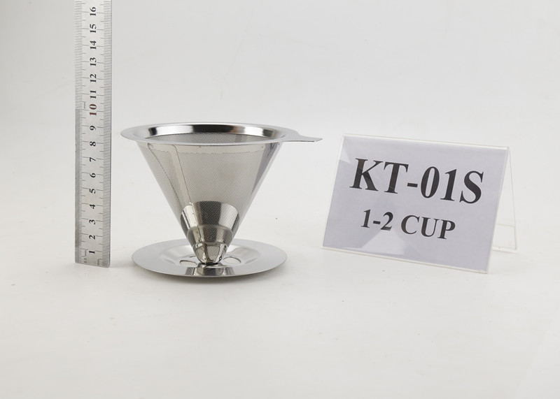 Quality Reusable Stainless Steel Paperless Coffee Dripper With Cup Stand ,  Eco - Friendly wholesale