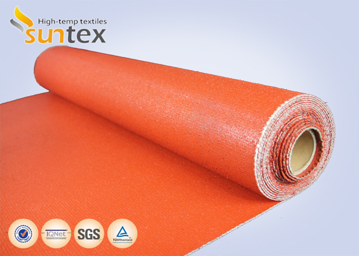 Quality Texturized Heavy Duty Insulation Silicone Coated Fiberglass Fabric Roll Fireproof wholesale