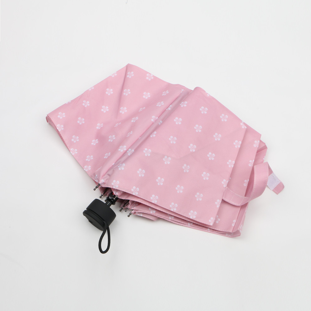 Quality Pink And White Uv Blocker Travel Umbrella , Custom Folding Sun Umbrella wholesale