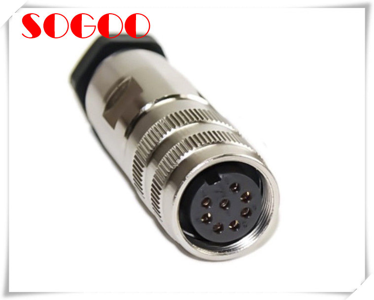 Quality 8pin Din AISG Connector M16 Circular Electrical Connectors Straight Plug wholesale