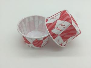 Quality Stitching Color Red And White Baking Cups , Cupcake Paper Cases Mini Birthday Cake Holder wholesale
