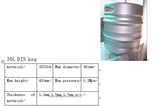 Quality TIG Welding Food Grade 30l Beer Keg With Stackable Feature Long Using Life wholesale
