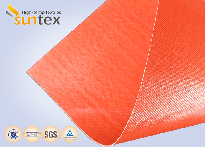 Silicone Coated Bulk Fiberglass Cloth Roll Resistant High Temperature Up To 1000 C Degree