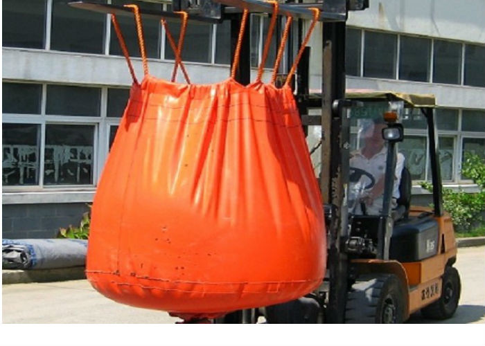 Quality Waterproof Orange PVC Recycled Jumbo Bag Storing Hazardous And Corrosive Products wholesale