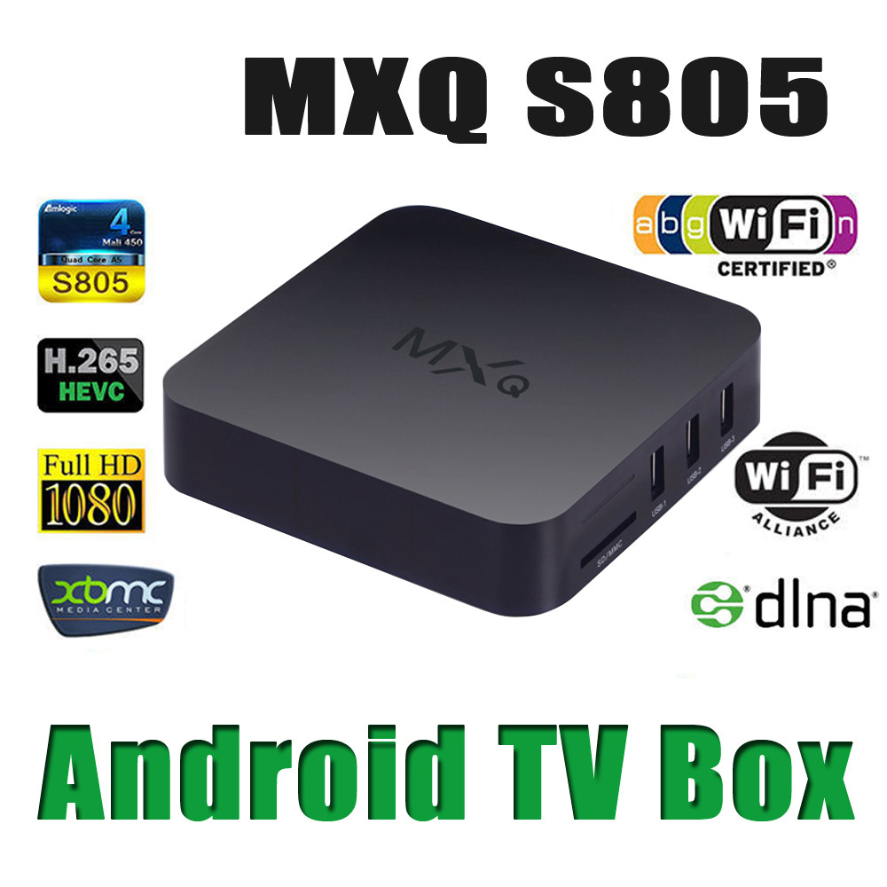 Quality MXQ Set Top BOX Amlogic S805 Quad-Core 1.5GHz 1GB+8GB Support 2.4G wireless mouse wholesale