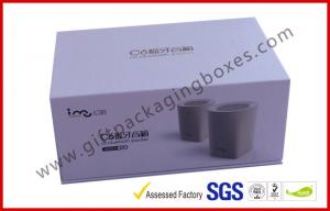 Quality Blue Tooth Speaker Magnetic Rigid Gift Boxes White And Blue Custom Packaging Boxes wholesale